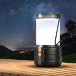 LED Rechargeable Camping Lantern, IPX4 Water Resistant Tent Light, Camping Essentials, 4000 mAh Capacity, 3 Lighting Modes, Lanterns for Power Outages, Emergency, Hurricane