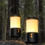 LED Rechargeable Camping Lantern, IPX4 Water Resistant Tent Light, Camping Essentials, 4000 mAh Capacity, 3 Lighting Modes, Lanterns for Power Outages, Emergency, Hurricane, 2 Pack